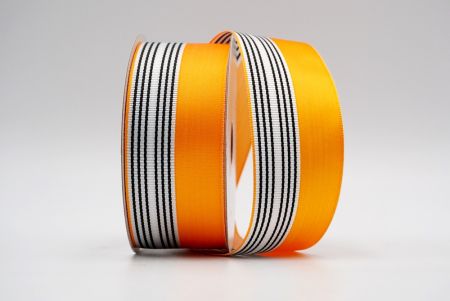 Orange-Half White Satin Design Ribbon_K1765-310